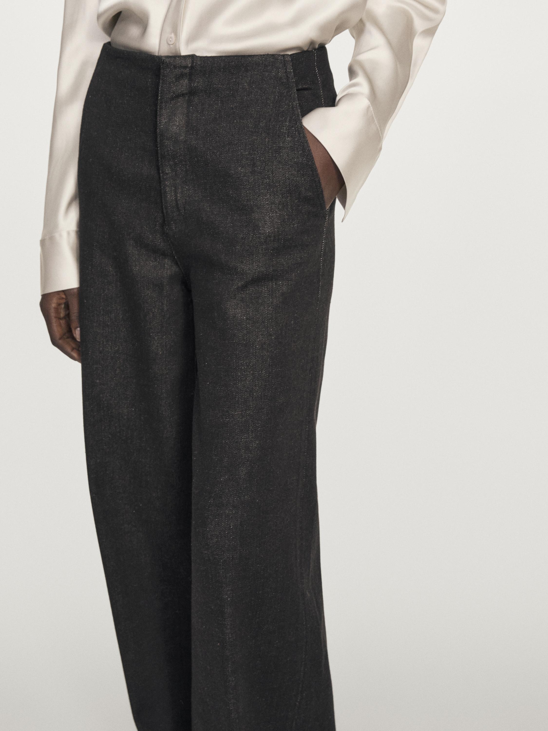 High-waist wide-leg jeans